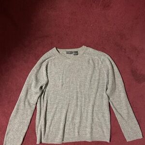 Pleated Grey George Large Sweater